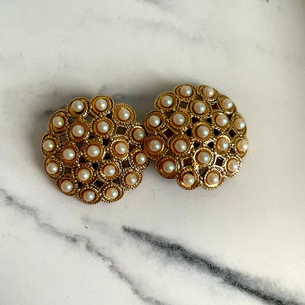 Vintage Pearl Clip-On Earrings